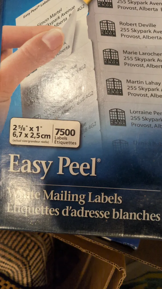 Avery Easy Peel White Mailing Labels image indicator(2)