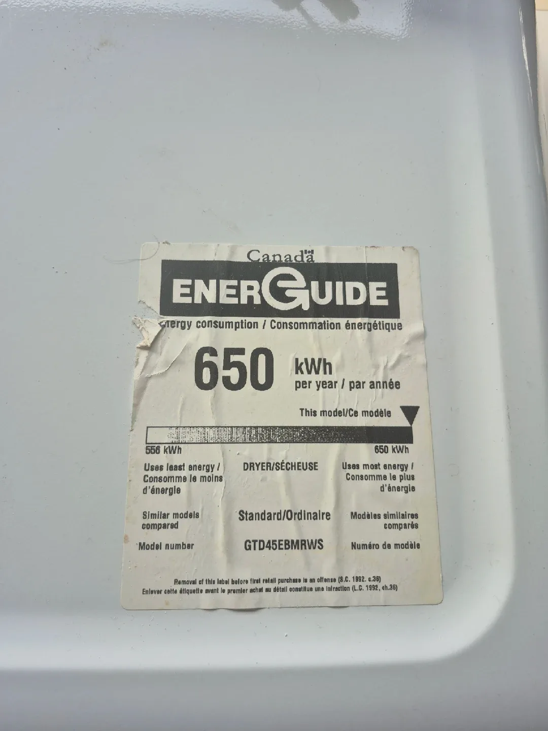 GE Electric Dryer - White image indicator(3)