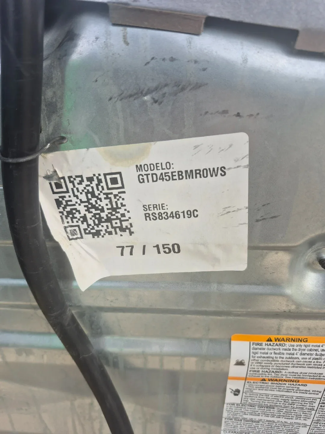 GE Electric Dryer - White image indicator(4)