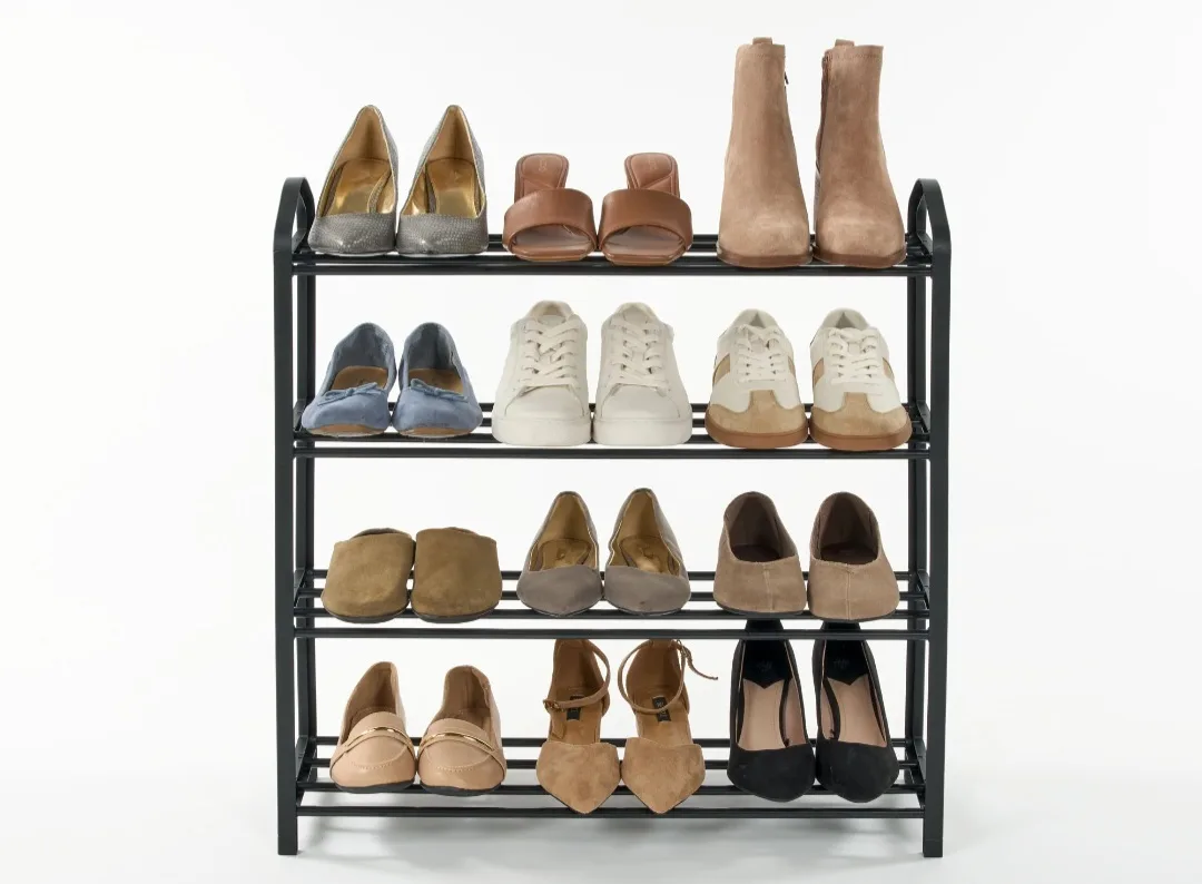 Black Metal rods-Tier Shoe Rack thumbnail