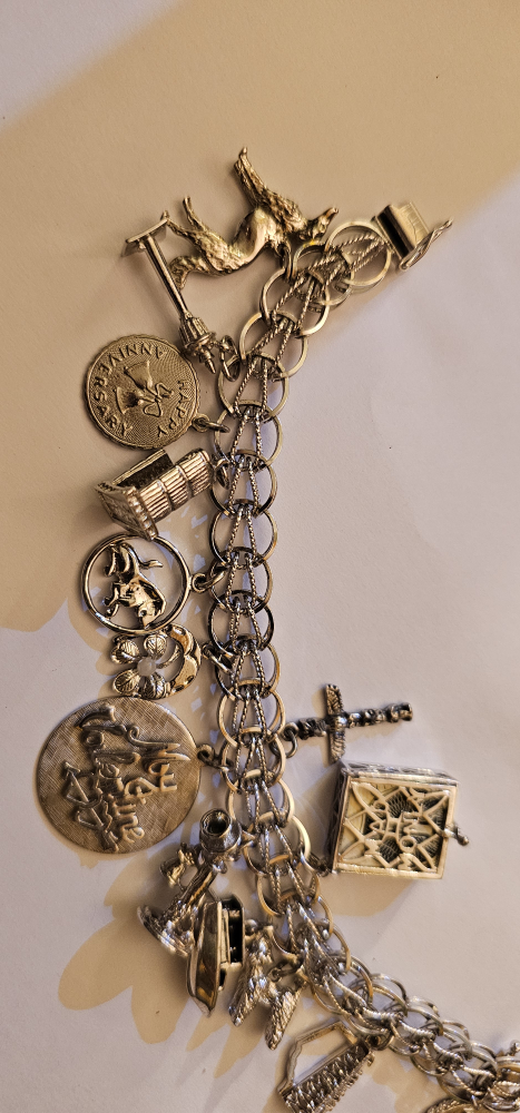 Vintage Silver Charm Bracelet