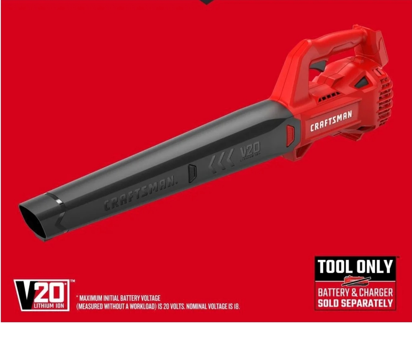 CRAFTSMAN V20 Cordless Leaf Blower, Hard Surface Blower - photo 2