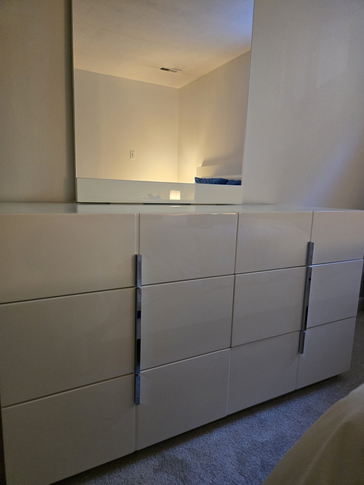 White Dresser with Mirror - photo 2