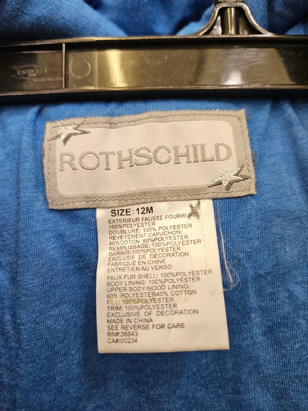 Rothschild 12M Brown Baby Snowsuit image indicator(2)