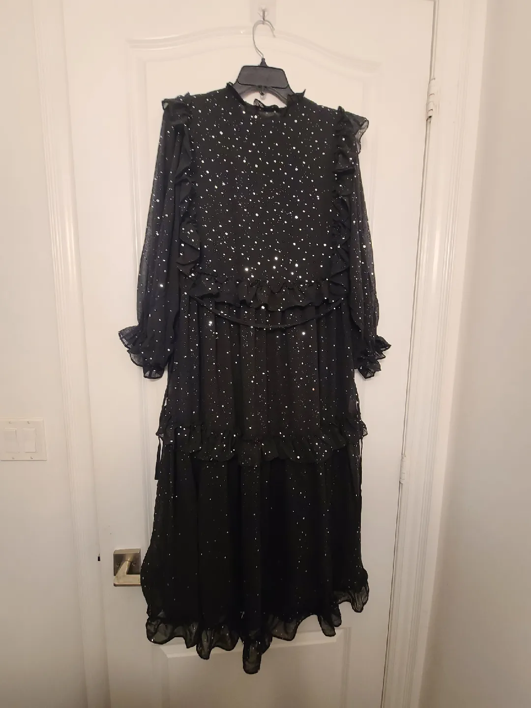 Stella Nova Black Sparkle Dress - Size Small image indicator(9)