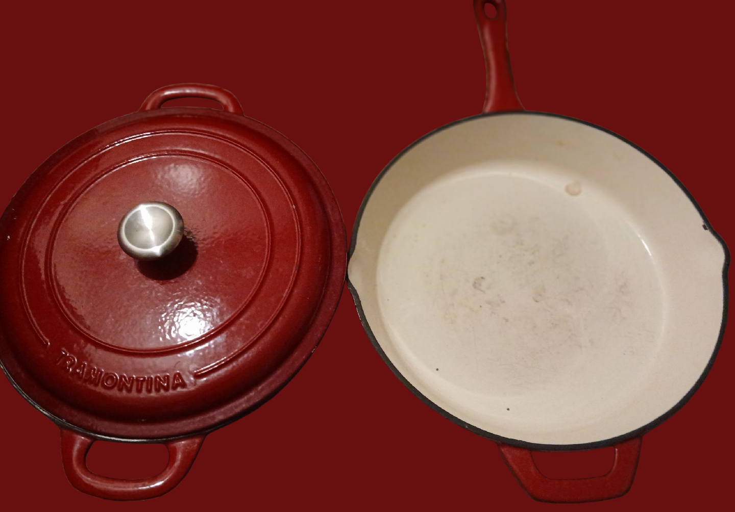 Tramontina Enameled Cast Iron Dutch Oven and Skillet Set