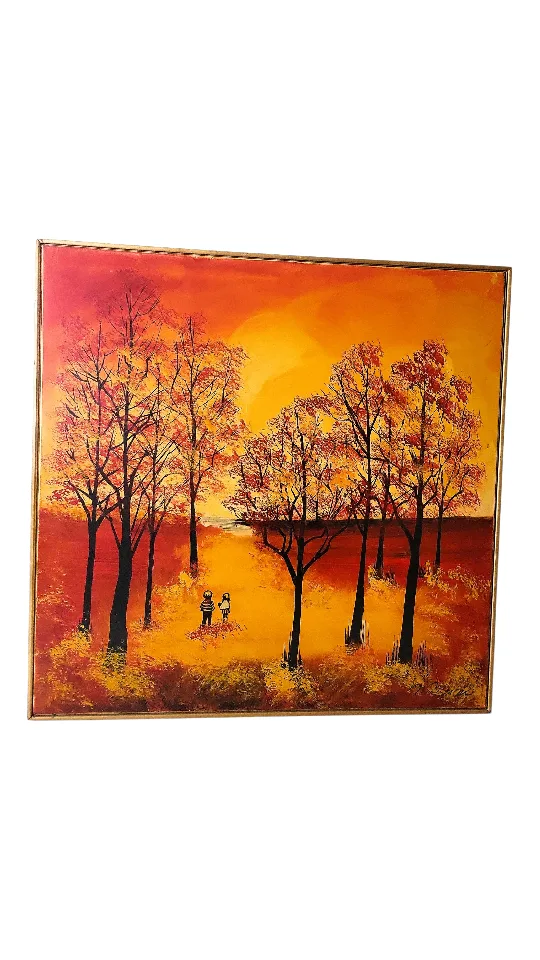 Original Norman Mercer painting of an autumn scene. 37 x 37 " image indicator(7)