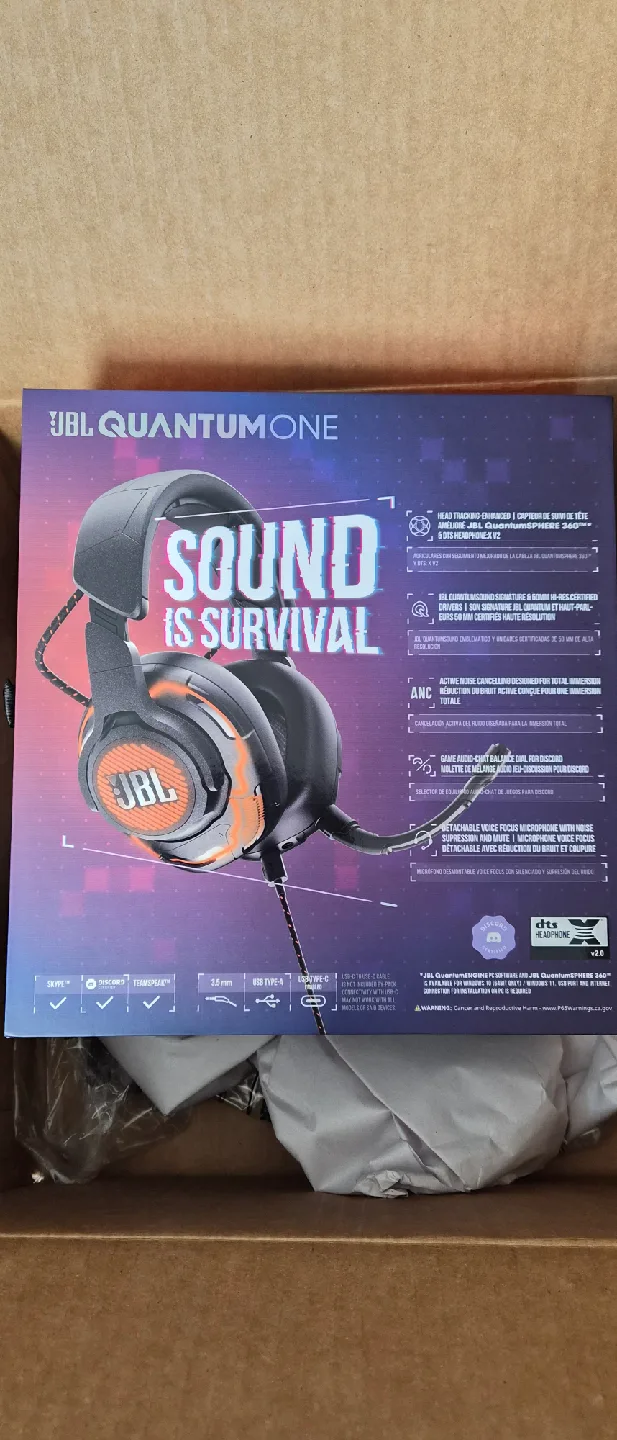 JBL Quantum ONE Gaming Headset - NEW unopened sealed box image indicator(2)