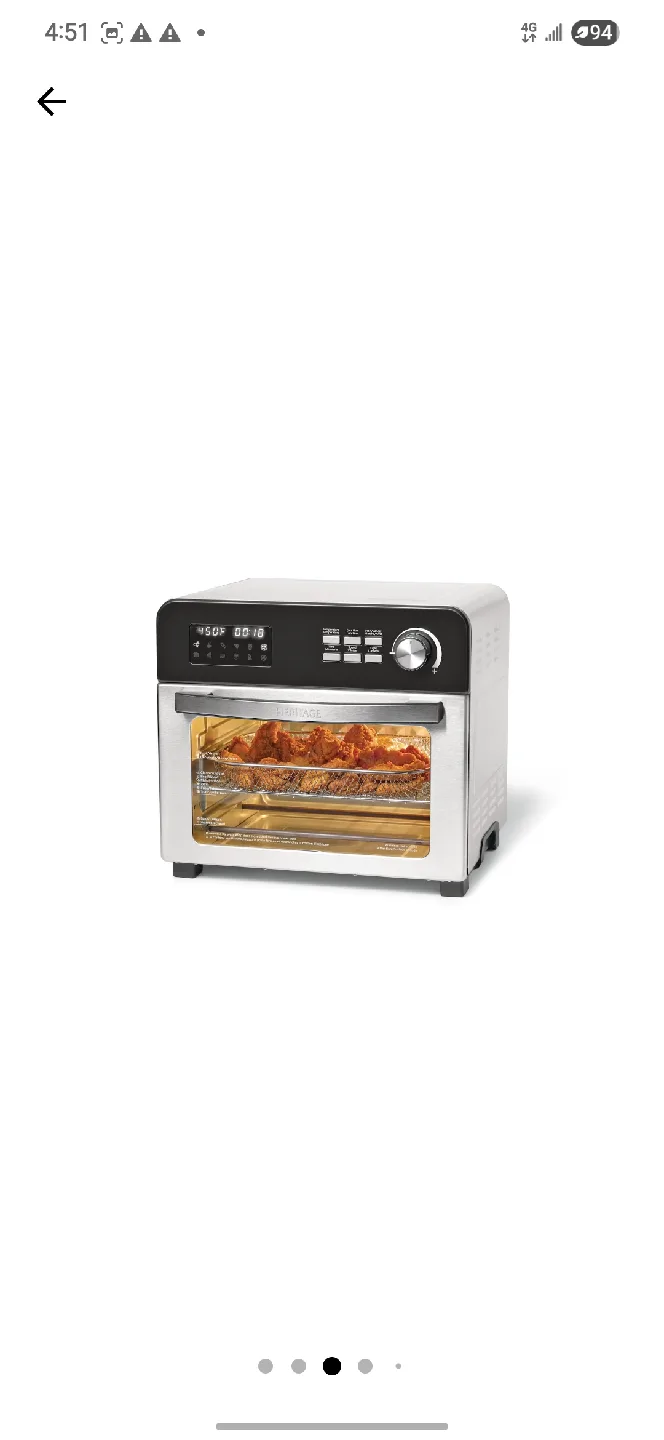 Heritage digital convention air fryer toaster oven silver image indicator(6)