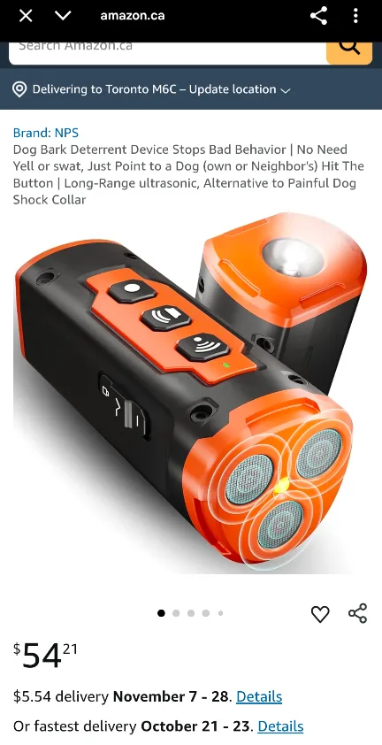 NPS Dog Bark Deterrent Device thumbnail