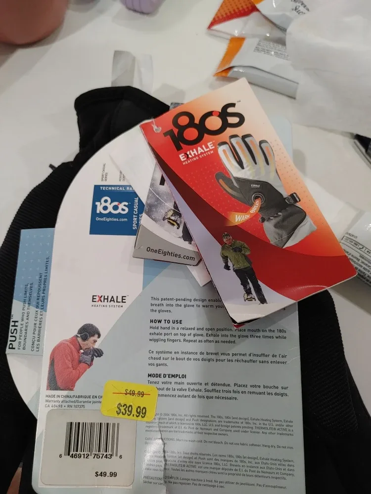 🧡SUPER RARE 180'S TECH BLACK GLOVES BRAND NEW image indicator(3)