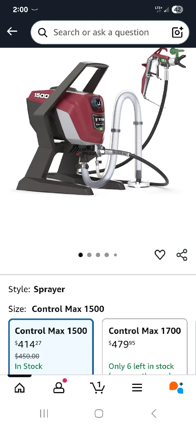 Titan ControlMax 1500 Airless Paint Sprayer image indicator(2)