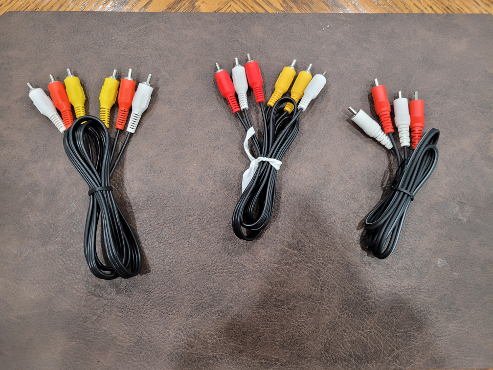 RCA AV Cables - Red, White, Yellow