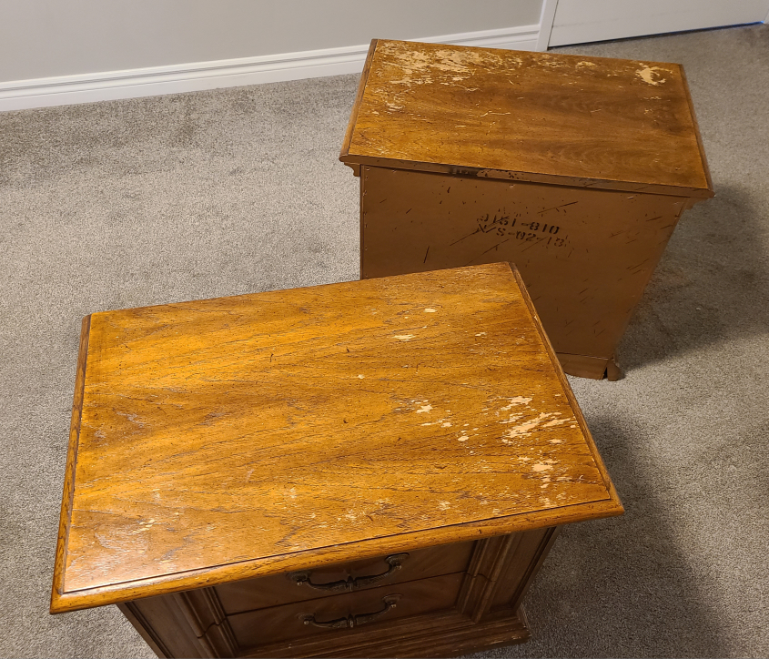 A Set of Maple Side Table with 2 Drawers - photo 4