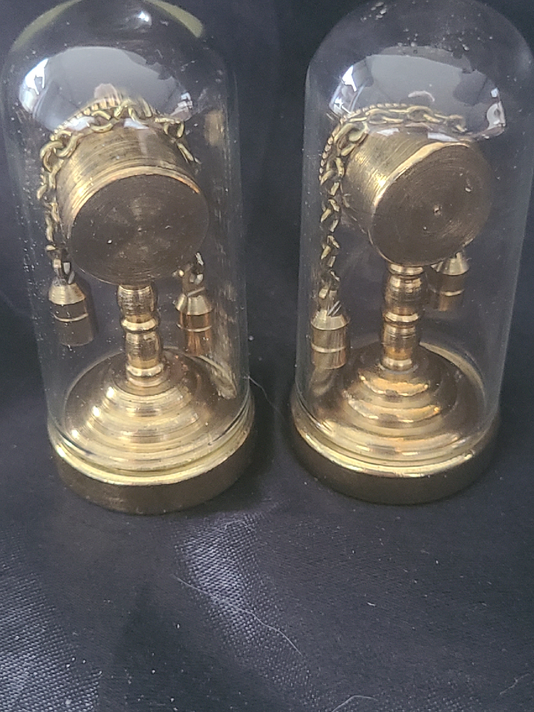 Miniature Brass Clocks with Glass Top - photo 2