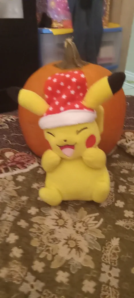 Pikachu Plush Toy with Santa Hat thumbnail