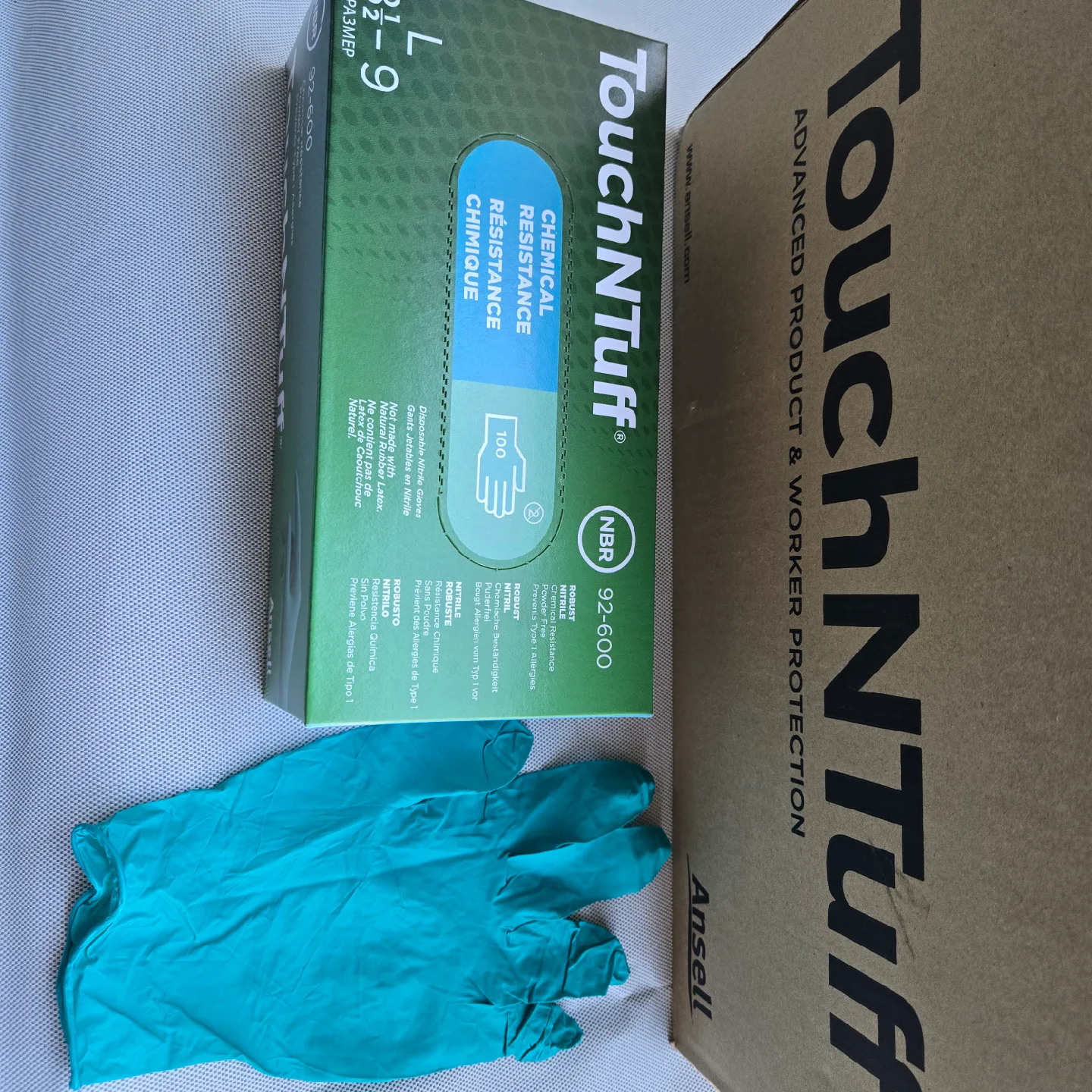 Touch N Tuff Nitrile Gloves, Size L image indicator(2)