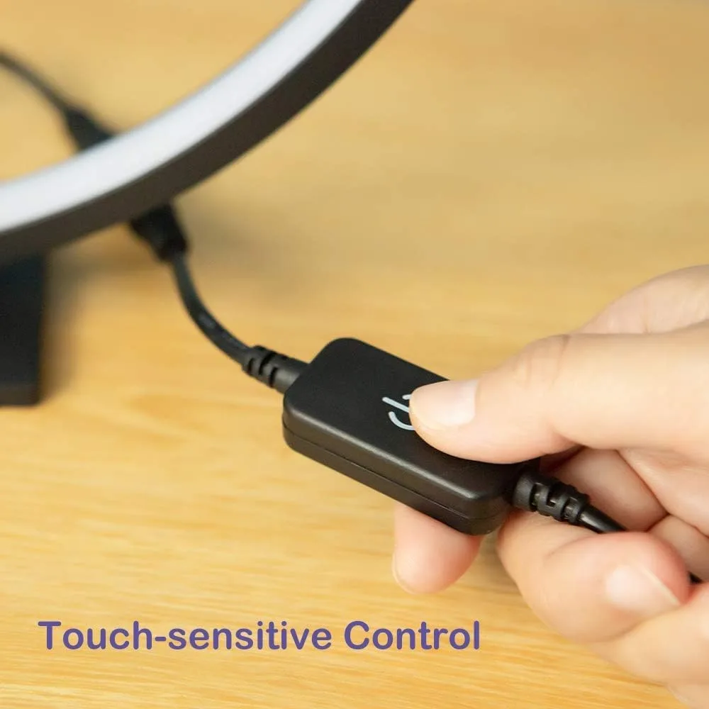 Modern Circle Table Lamp LED Warm Light Nightstand image indicator(3)