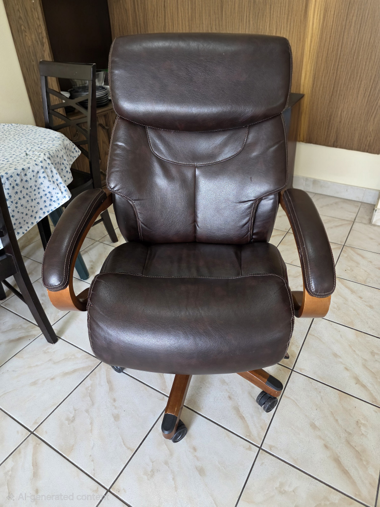 La-Z-Boy Brown Leather Office Chair