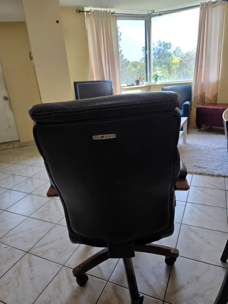 La-Z-Boy Brown Leather Office Chair image indicator(2)