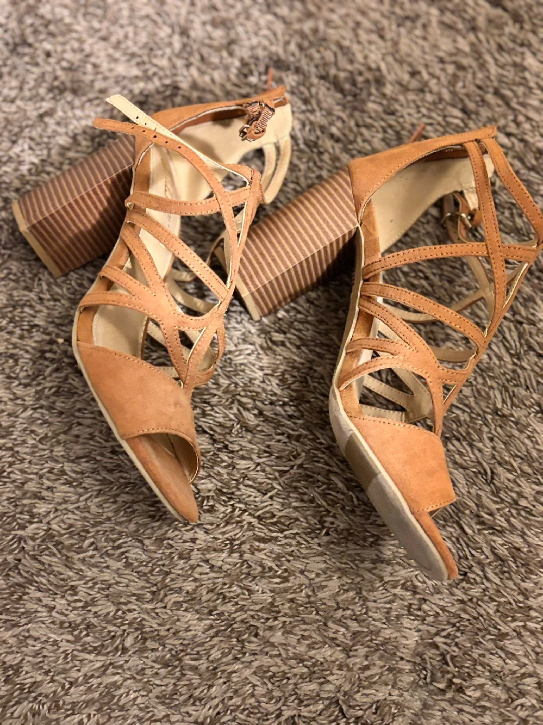 TRASH Strappy Heels - Size 9 - photo 2
