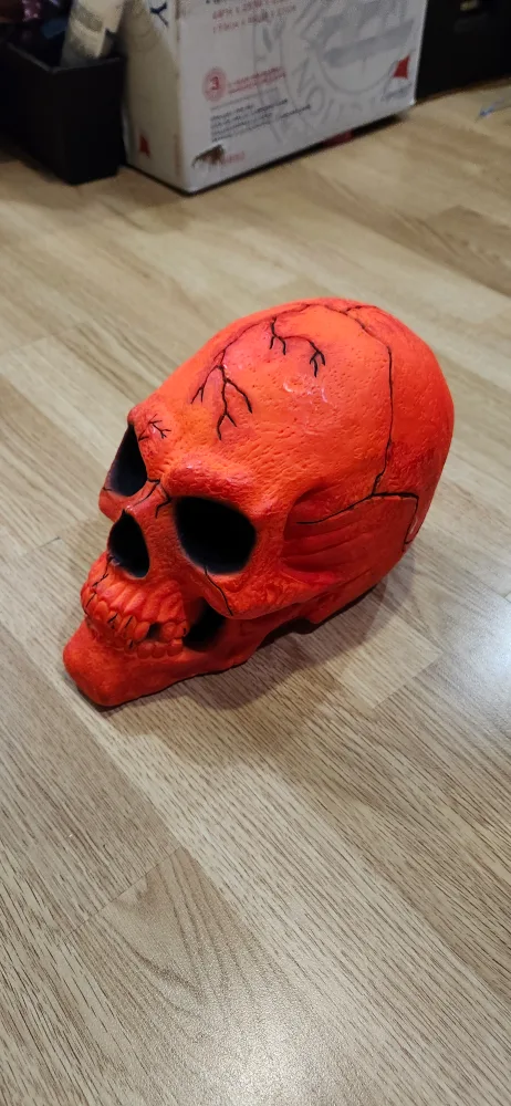 Orange Halloween Decorative Skull 💀 image indicator(2)