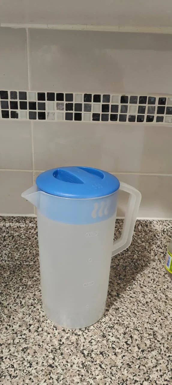 Plastic Pitcher with Blue Lid image indicator(2)