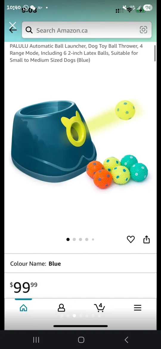 PALULU Automatic Dog Ball Launcher image indicator(3)