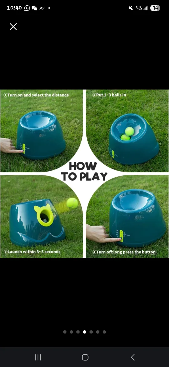 PALULU Automatic Dog Ball Launcher image indicator(4)