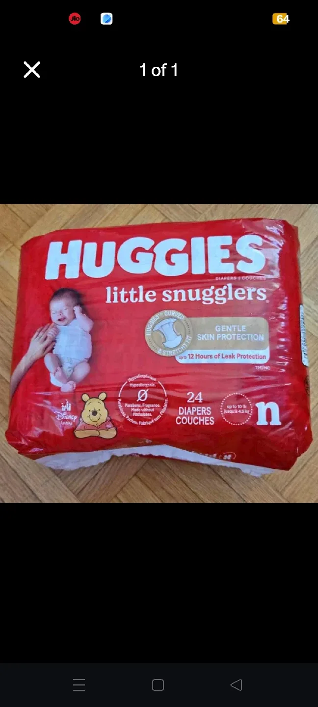 Huggies Little Snugglers Diapers - Size N, 24 Count