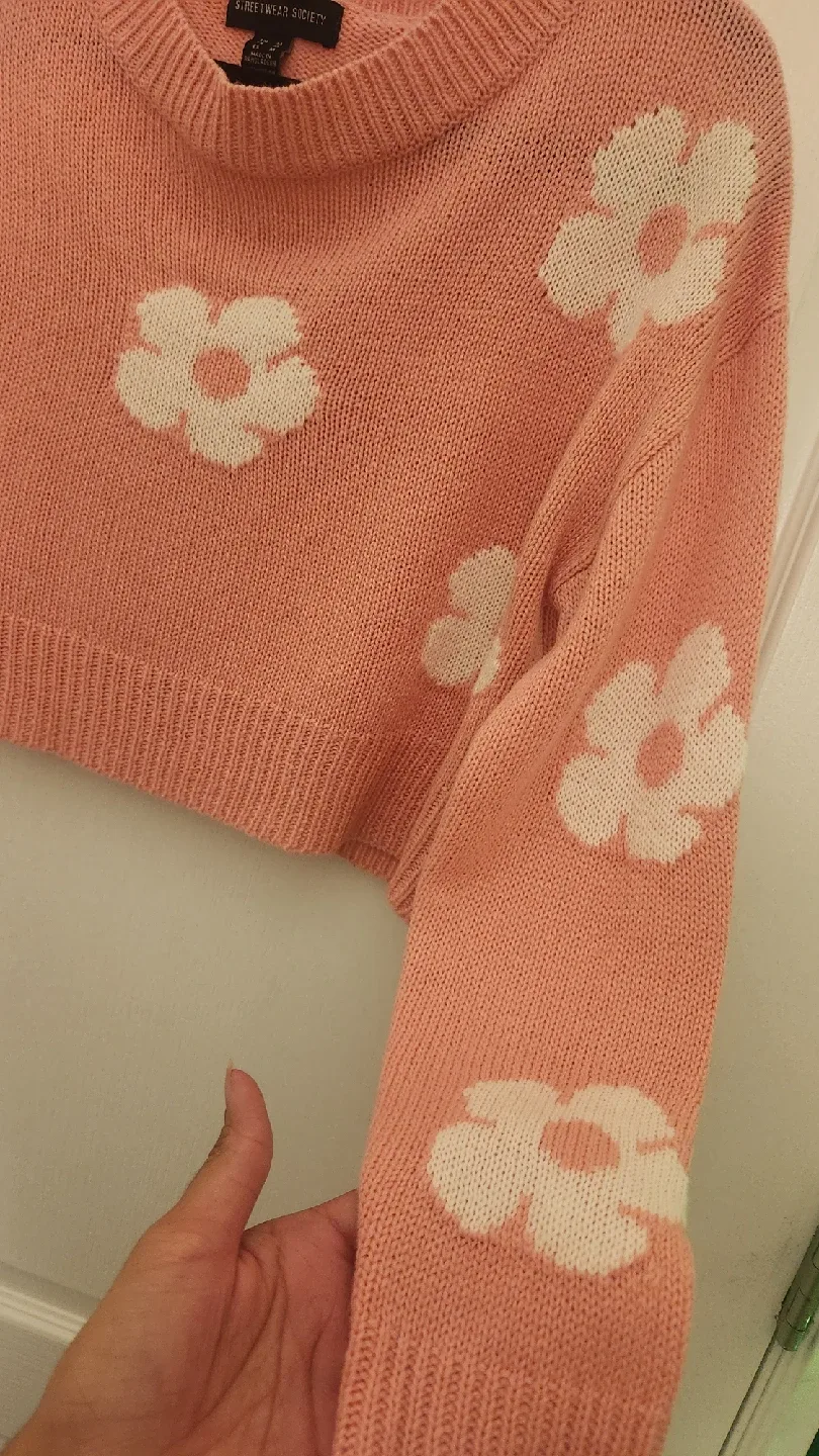 Streetwear Society Pink Floral Sweater - Size M image indicator(6)