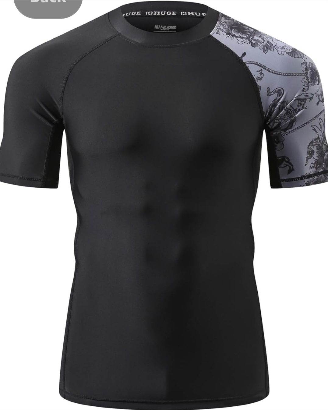 HUGE SPORTS Men's UV Sun Protection UPF 50+ Skins Rash Guard