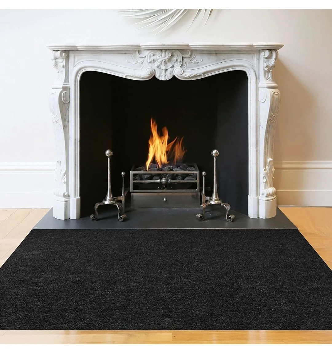 Fireplace Rug, Black, 72x36 inch thumbnail