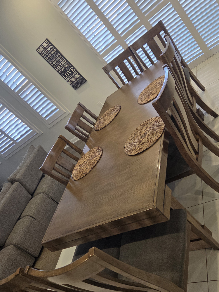 Dining Table with 6 Chairs - Wood - photo 3