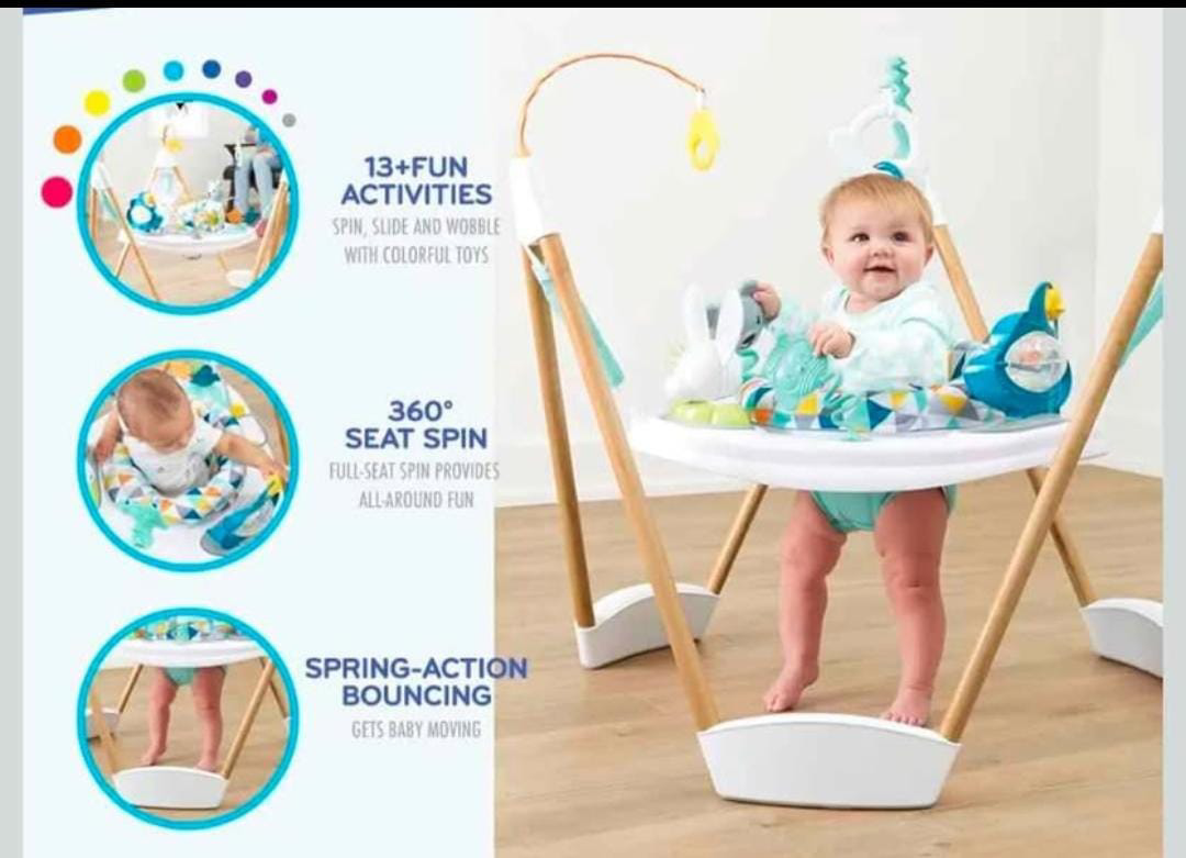 Evenflo Exersaucer Woodland Wonder Lightweight Activity Jumper
