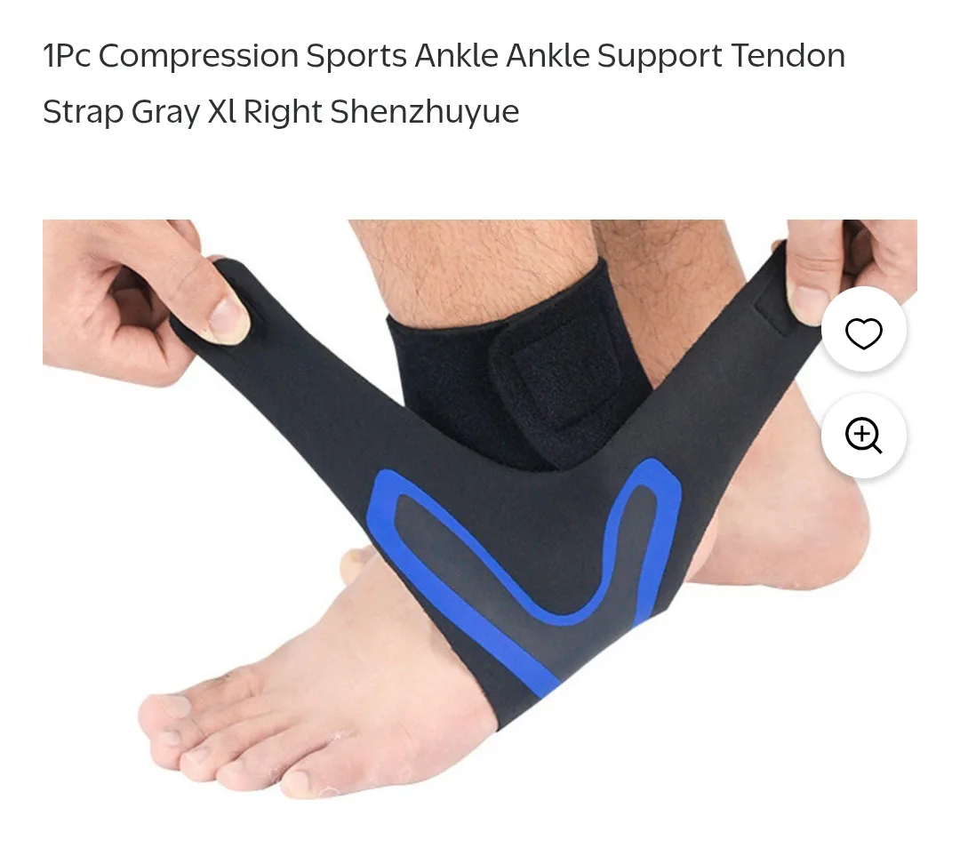 Compression Ankle Guard, Sport Ankle Sleeve - Gray XL image indicator(2)