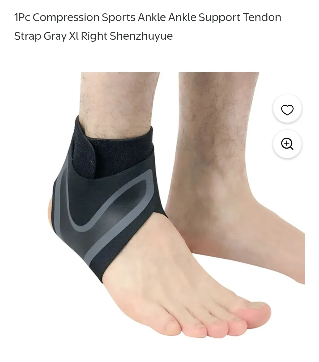 Compression Ankle Guard, Sport Ankle Sleeve - Gray XL image indicator(3)