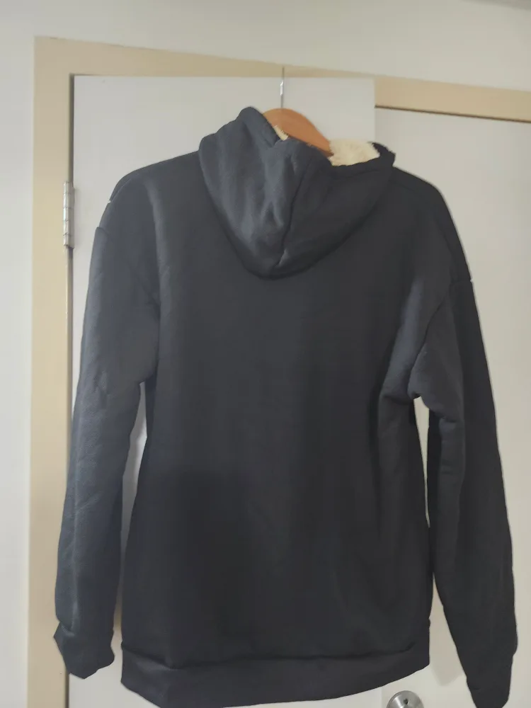Black Sherpa Lined Hoodie image indicator(3)