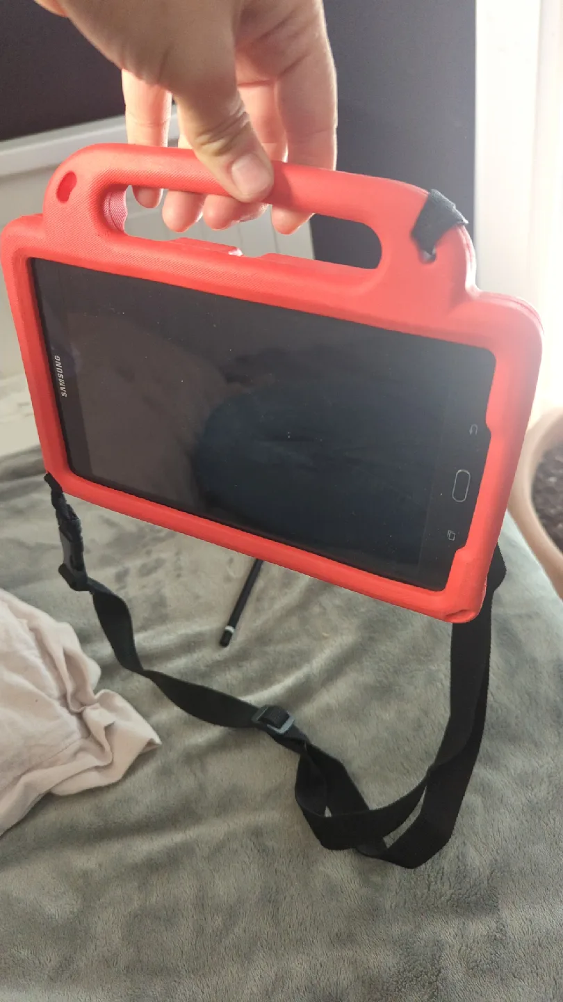 Samsung Tablet with Red Protective Case image indicator(4)