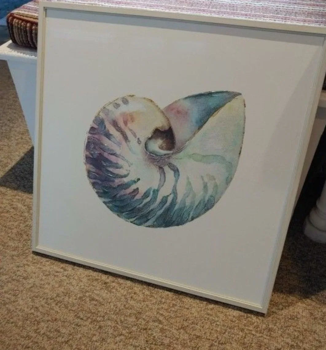Framed Shell Painting on Canvas image indicator(3)