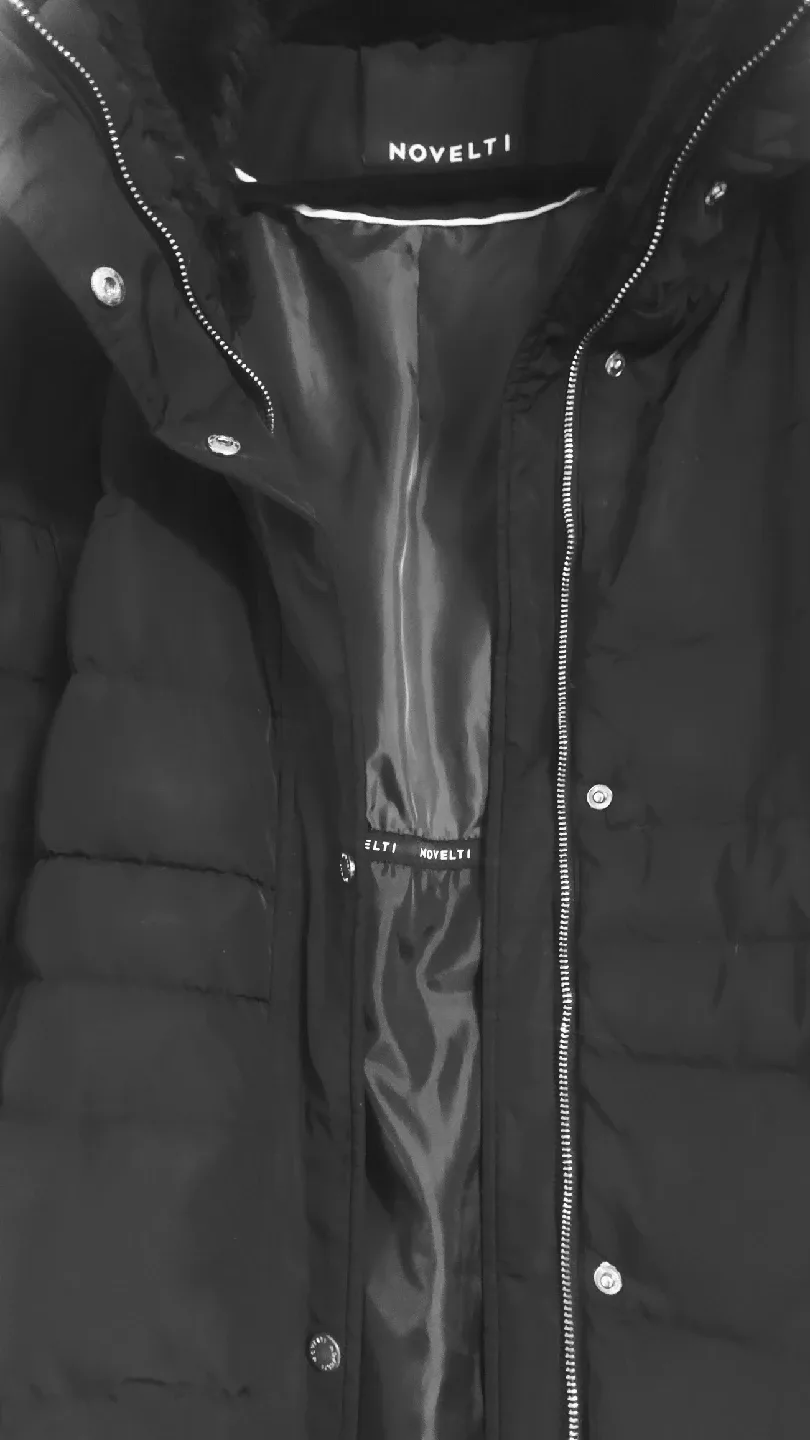 Novelti Black Puffer Coat - Size XL image indicator(2)