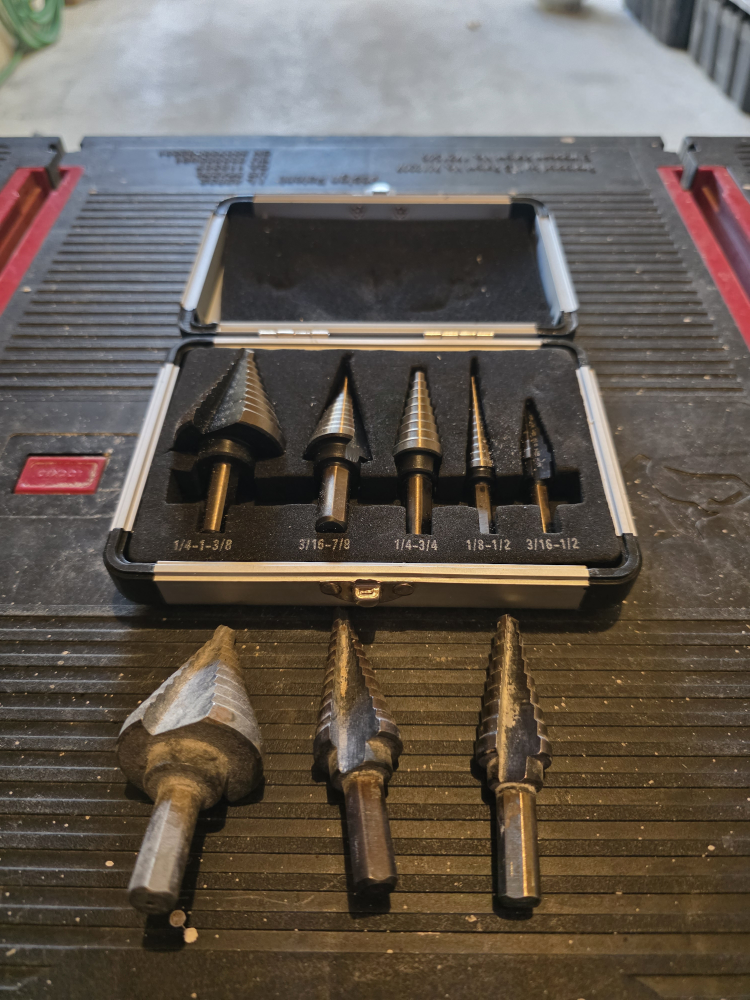 Step Drill Bit Set with Case