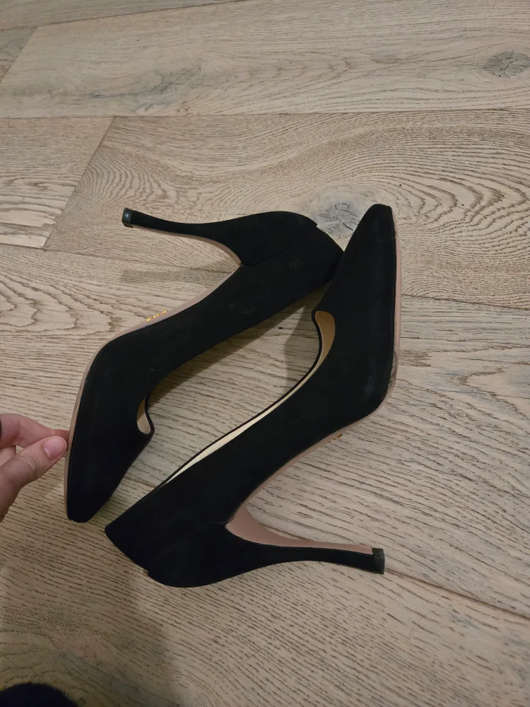 Prada Black Suede Heels - Size 38.5 image indicator(5)