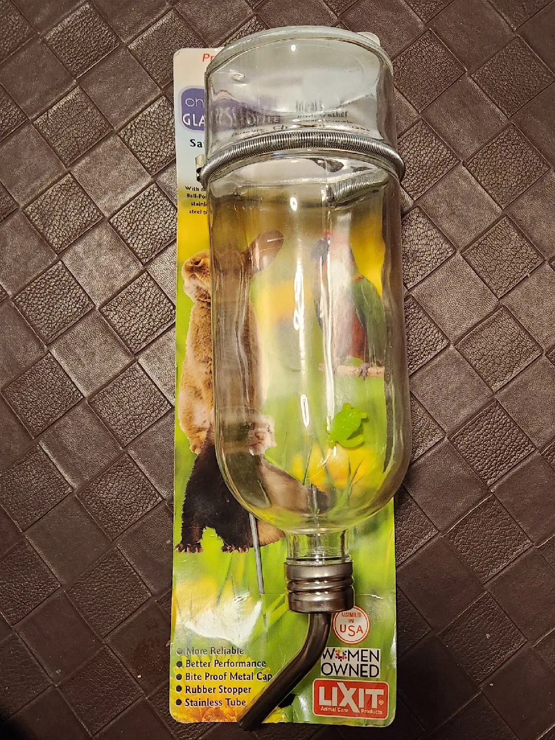 Lixit Chew Proof Glass Water Bottle 26oz thumbnail