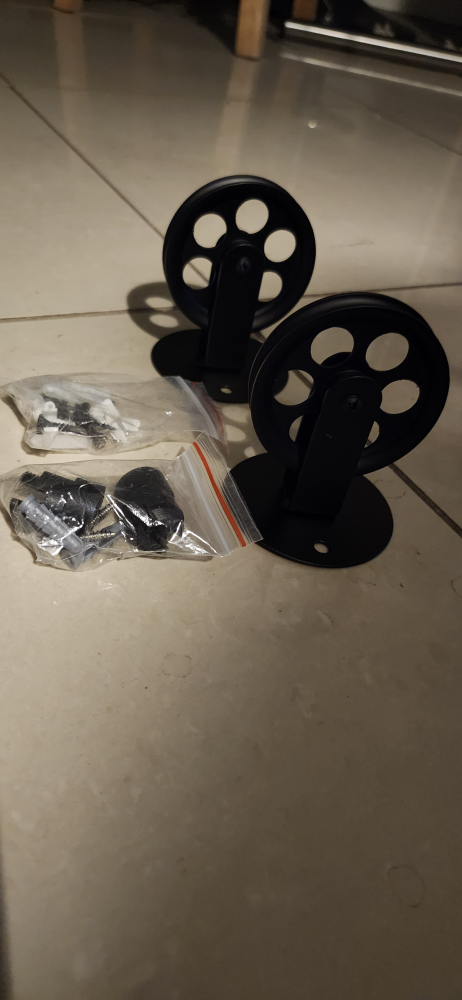 Lovefindahome Black Pulley Wheels (Set of 2) - photo 2