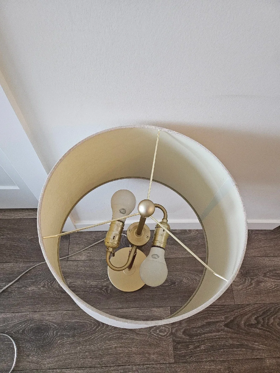 Table Lamp - Beige Shade, Brown & Gold Base image indicator(2)