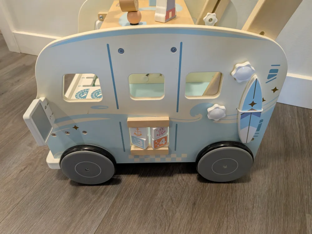 ROBOTIME Wooden Baby Walker - Vacation Bus image indicator(6)