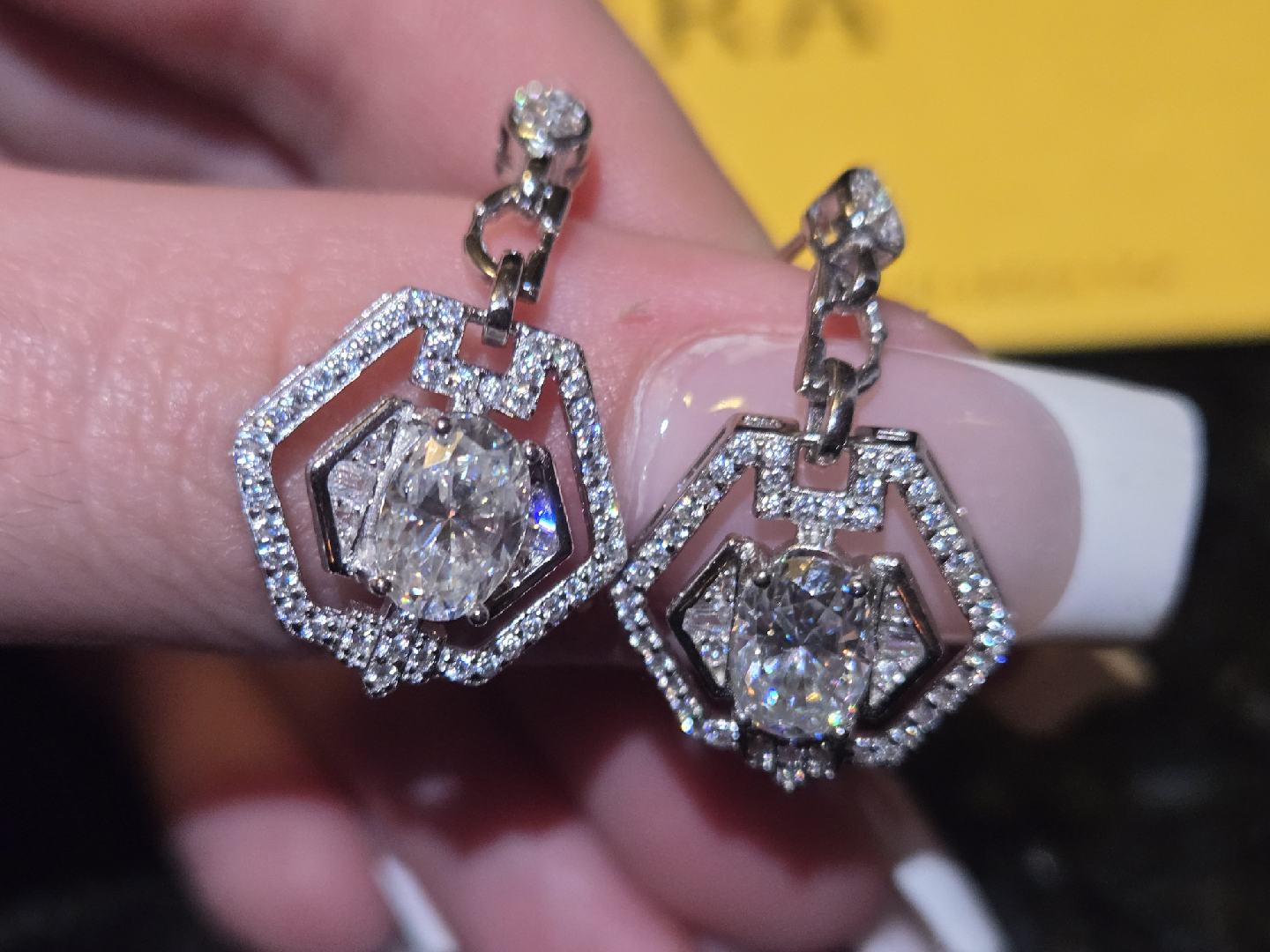 GRA 2.0CT Solid sterling silver Moissanite Diamond Earrings