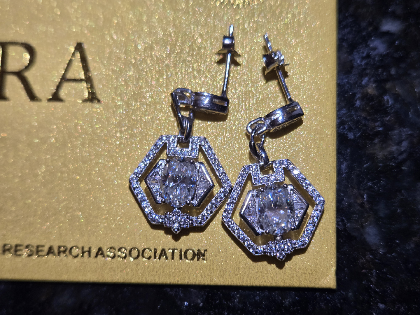 GRA 2.0CT Solid sterling silver Moissanite Diamond Earrings - photo 3