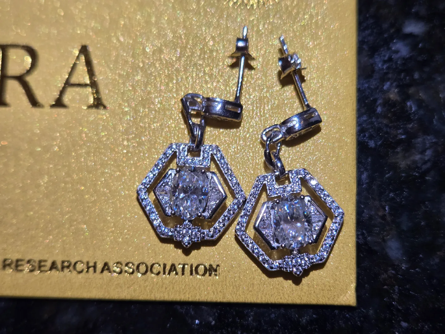 GRA 2.0CT Solid sterling silver Moissanite Diamond Earrings image indicator(3)